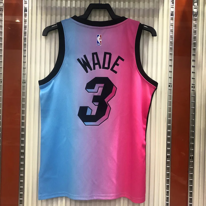 2021 Season NBA Miami Heat basketball jersey city version #3 WADE