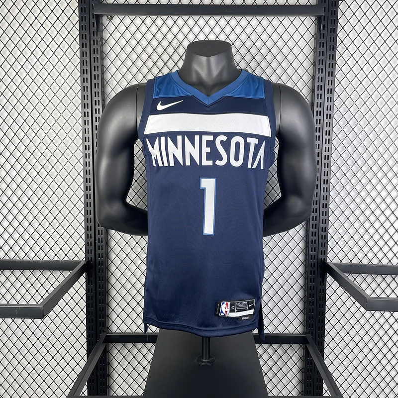 2023 Minnesota Timberwolves Basketball Jersey Aawy Blue #1 ANDERSON