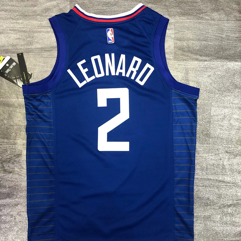 2020 Season NBA Los Angeles Clippers Basketball jersey  limited   Blue  #2   LEONARD