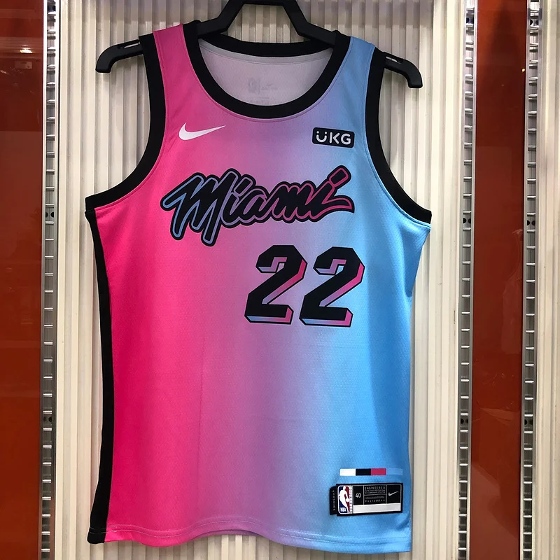 2021 Season NBA Miami Heat basketball jersey city version  #22 BUTLER