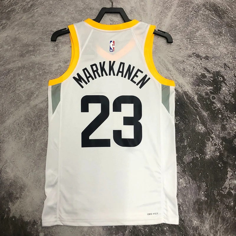 2023 Utah Jazz Basketball Jersey Home White #23 MARKKANEN