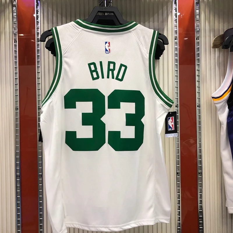 NBA Boston Celtics Basketball Jersey Retro Green White #33 BIRD