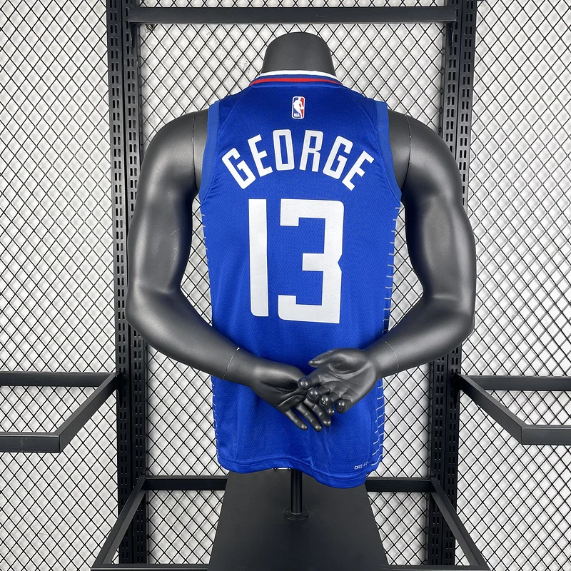 2023 Season   NBA Los Angeles Clippers Basketball jersey   Aawy   Blue  #13   GEORGE