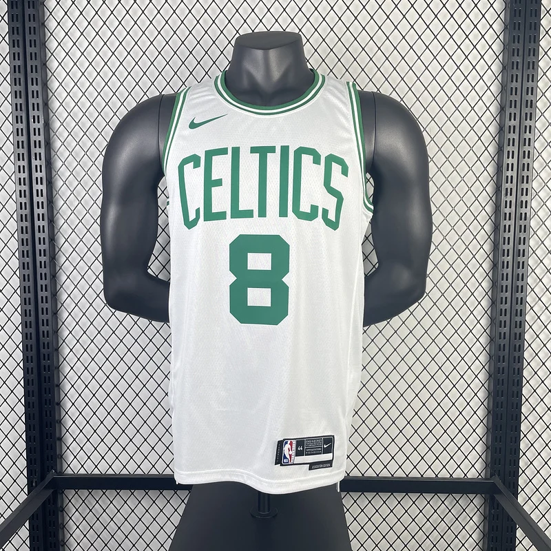 2023 Season NBA Boston Celtics Basketball Jersey White #8 PORZINGIS