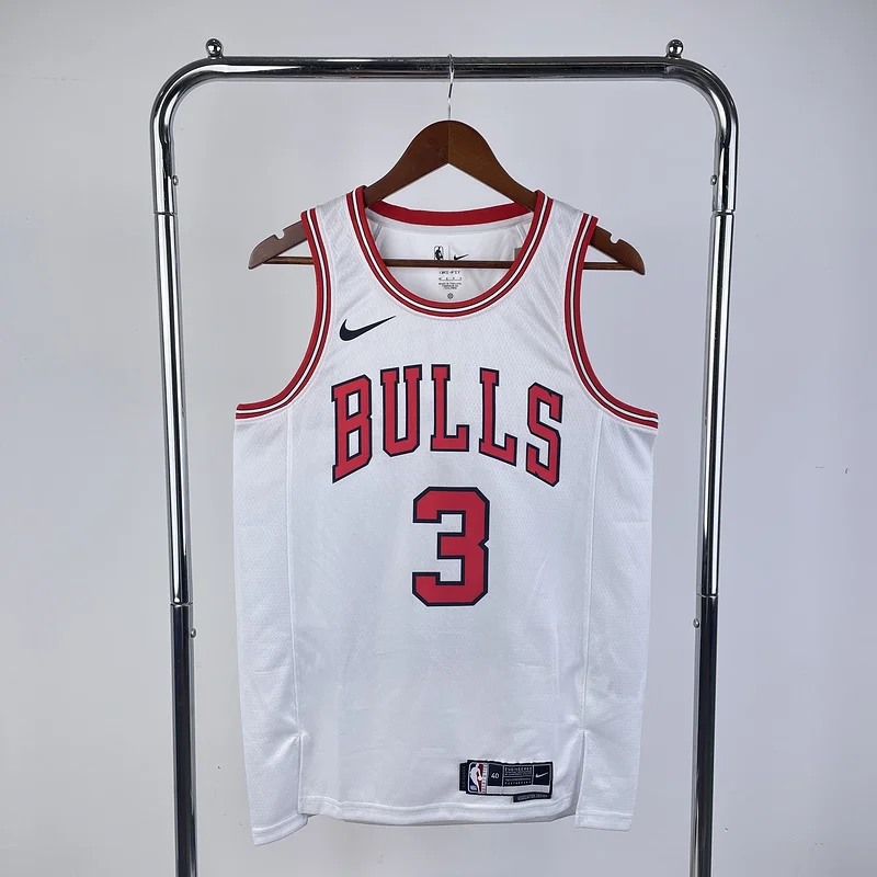 2023 Season NBA Chicago Bulls Basketball jersey white #3 WADE