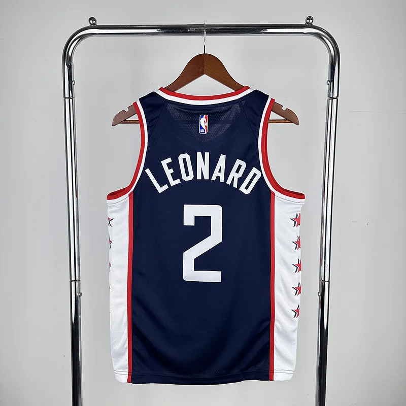 2019 Season  NBA Los Angeles Clippers Basketball jersey   city version  #2   LEONARD