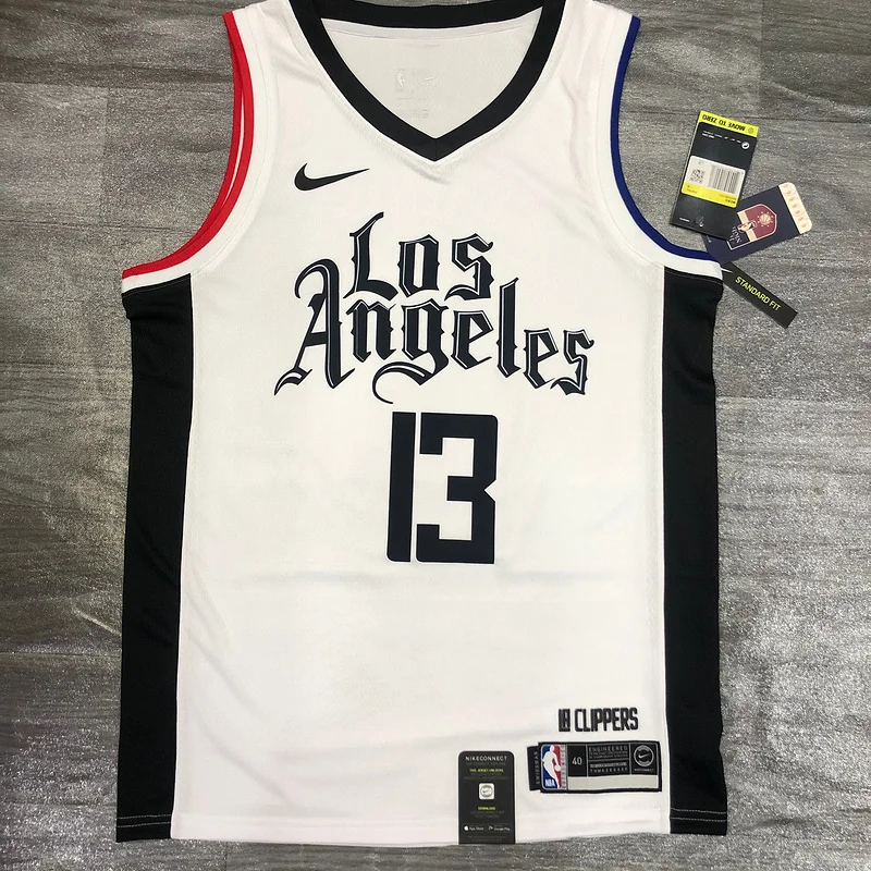 2020 Season NBA Los Angeles Clippers Basketball jersey  Latin  city version   White  #13  GEORGE