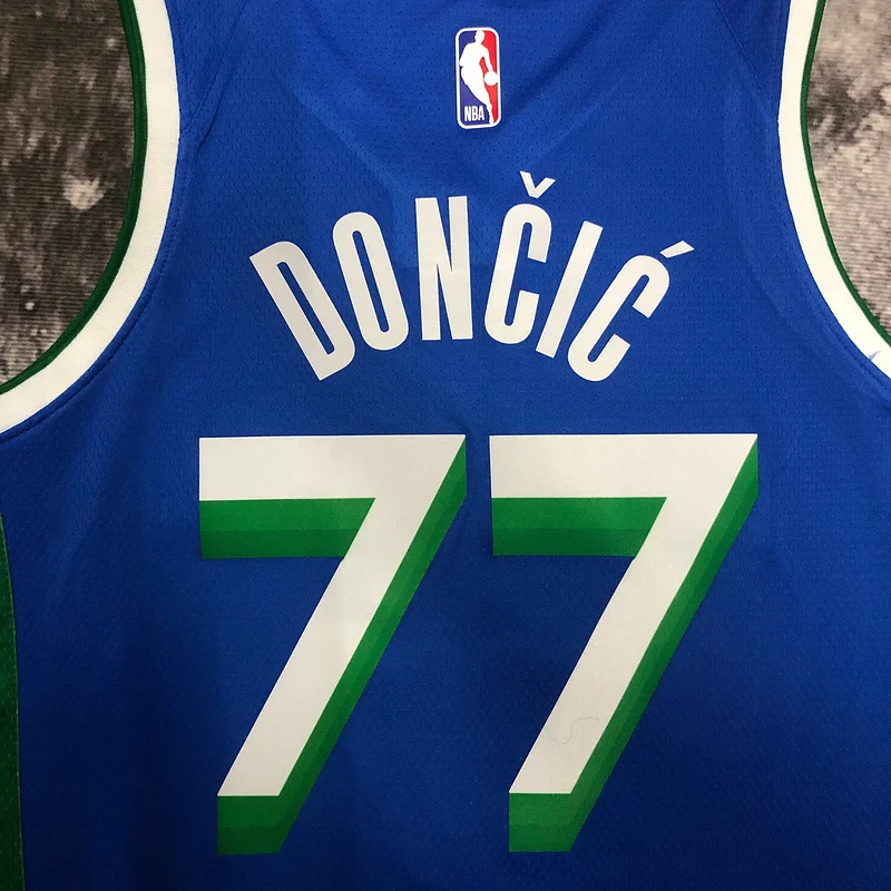 2023 Season NBA Dallas Mavericks basketball jersey city version #77 DONCIC