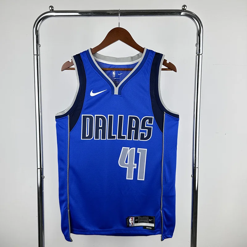 NBA Dallas Mavericks basketball jersey Blue Aawy #41 NOWITZKI