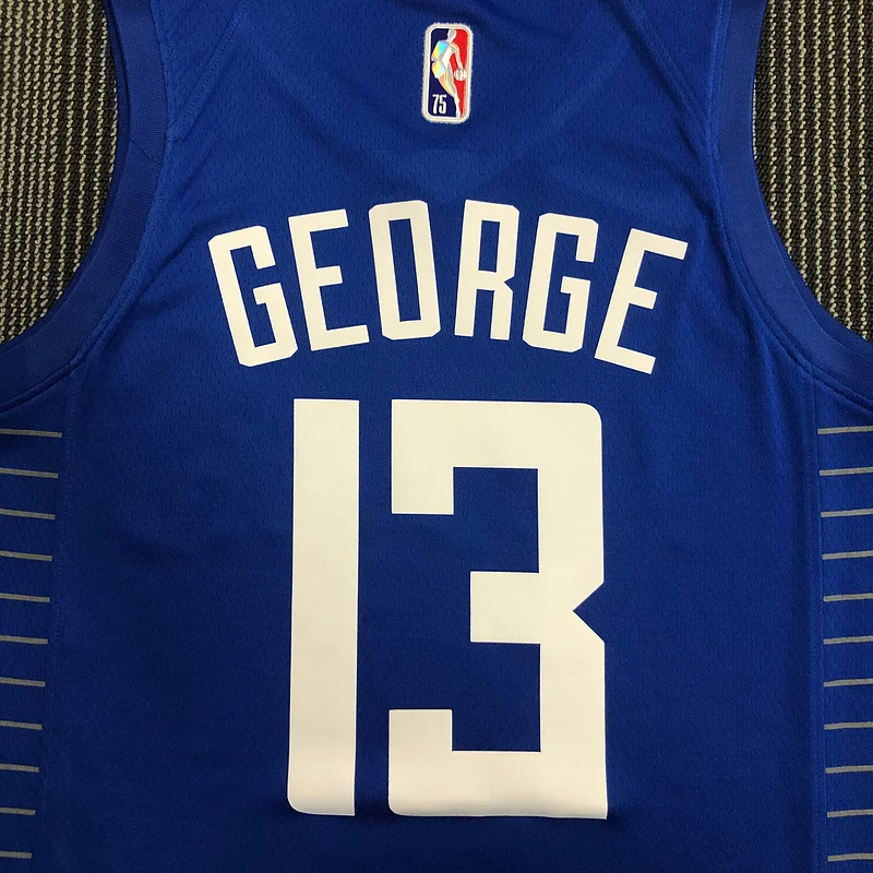 75th anniversary  NBA Los Angeles Clippers Basketball jersey   Blue  #13   GEORGE