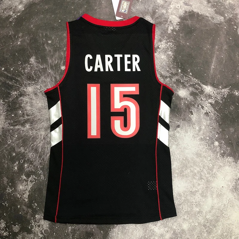 2000 Mitchell Ness Hot Print Retro NBA Toronto Raptors Basketball Jersey Black #15 CARTER