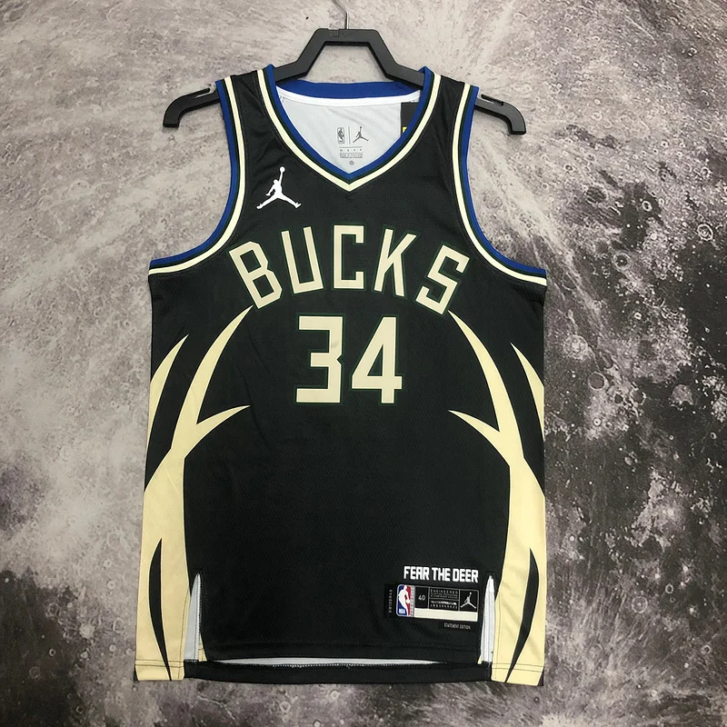 2023 Season NBA Milwaukee Bucks Basketball jersey Jordan limited #34