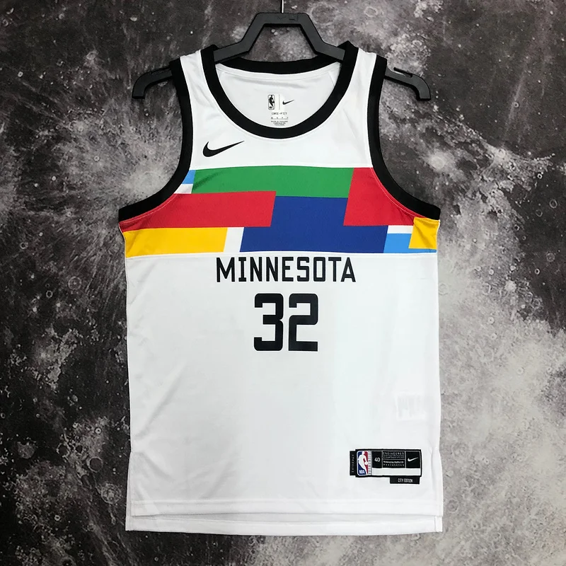 2023 Minnesota Timberwolves Basketball Jersey city version #32 TOWNS