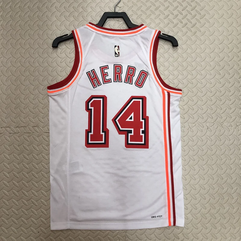 2023 SeasonNBA Miami Heat basketball jersey Retro #14 HERRO