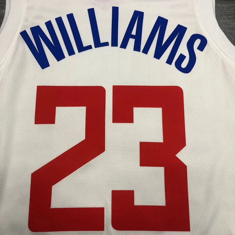 2020 Season NBA Los Angeles Clippers Basketball jersey  limited  White #23   WILLIAMS