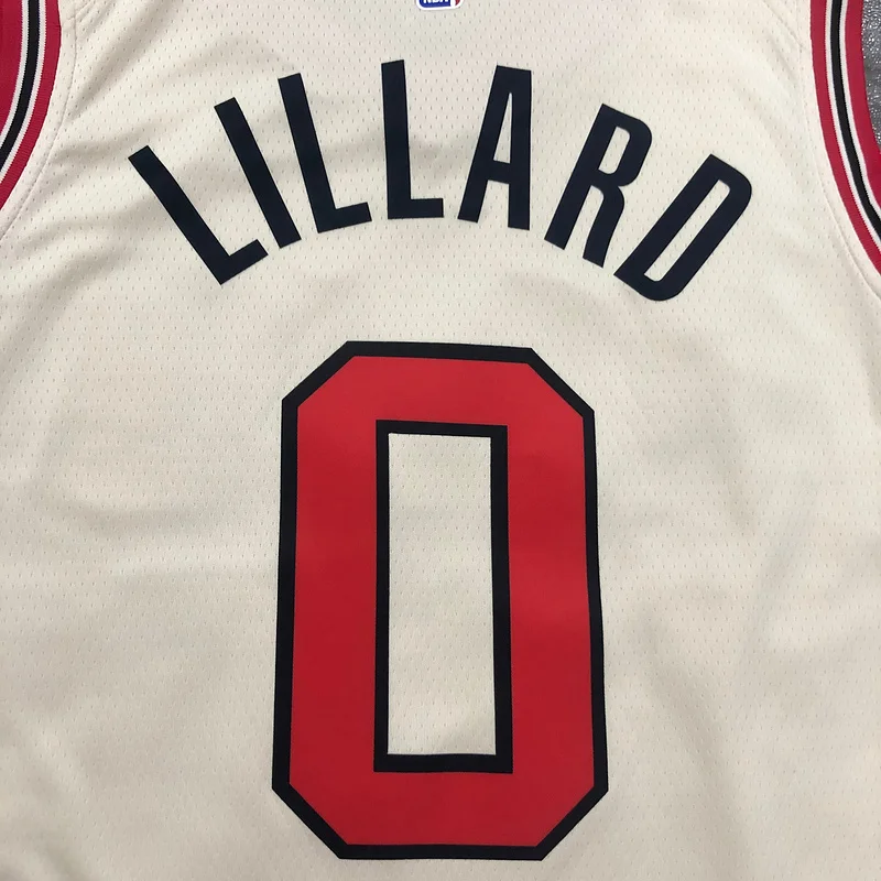 Portland Trail Blazers Basketball Jersey White #0 LILIARD