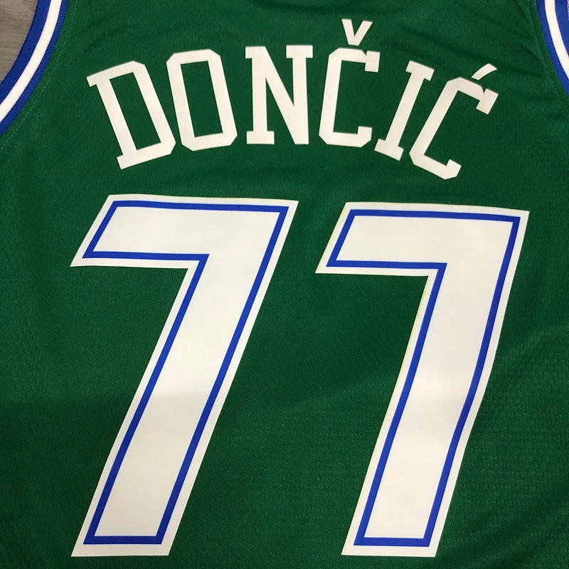 2021 Season NBA Dallas Mavericks basketball jersey Retro Green #77 DONCIC