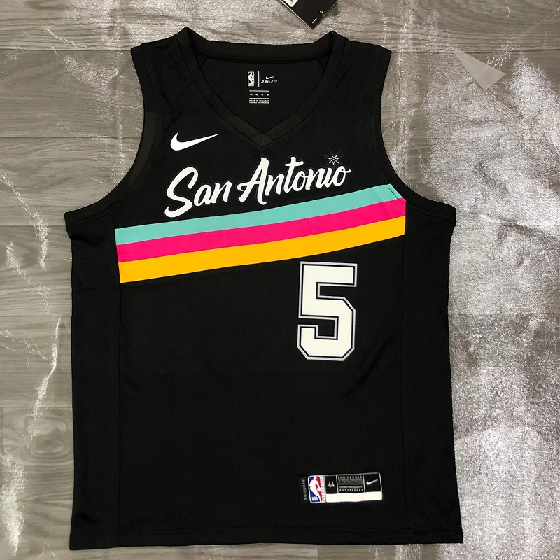 2021 San Antonio Spurs Basketball Jersey city version #5 MURRAY