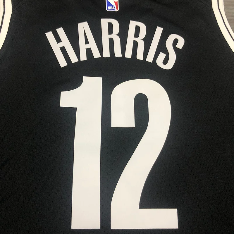 Brooklyn Nets Basketball jersey V-neck  Black #12 HARRIS