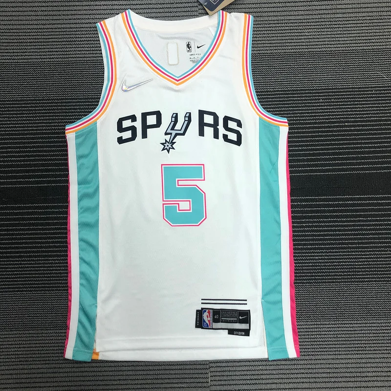 2022 San Antonio Spurs Basketball Jersey city version #5 MURRAY