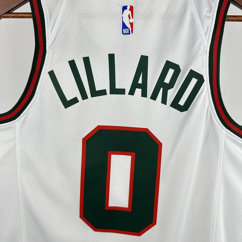 2018 Season NBA Milwaukee Bucks Basketball jersey Retro #0 LILLARD