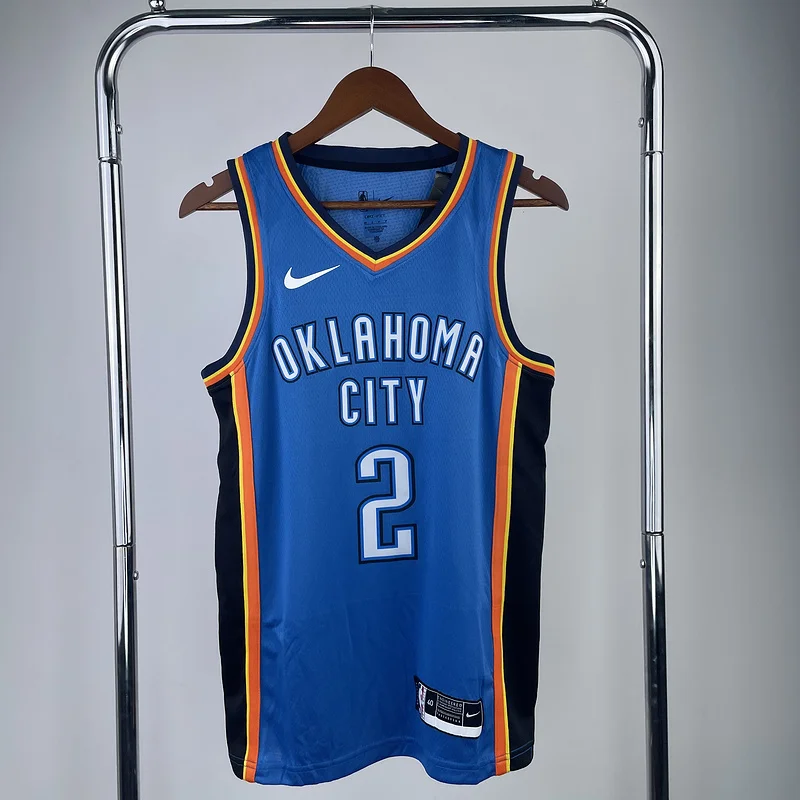 NBA Oklahoma City Thunder Basketball Jersey Blue #2 GILGEOUS ALEXANDER