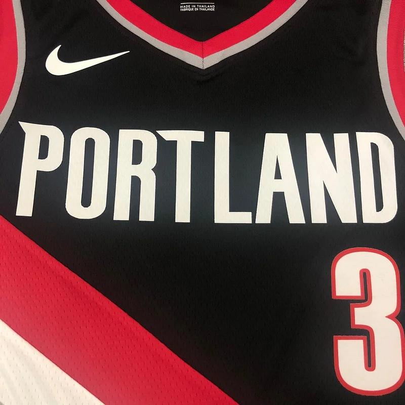 2021 Portland Trail Blazers Basketball Jersey Black #3 McCOLLUM