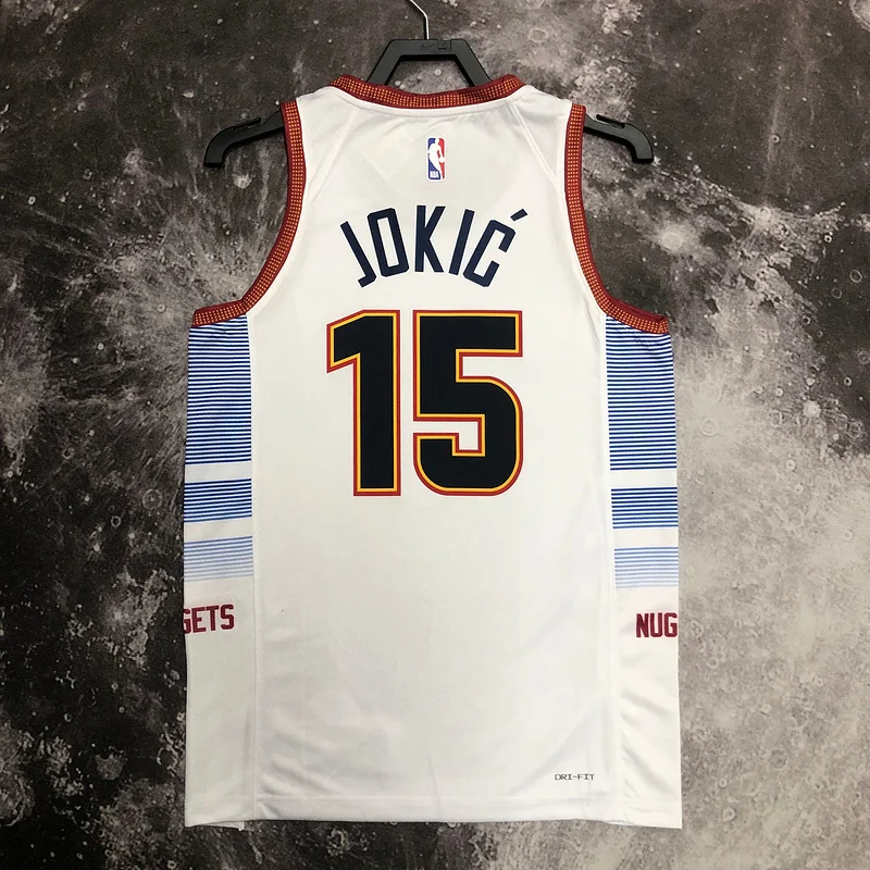 2023 Season NBA Denver Nuggets Basketball jersey city version #15 JOKIC