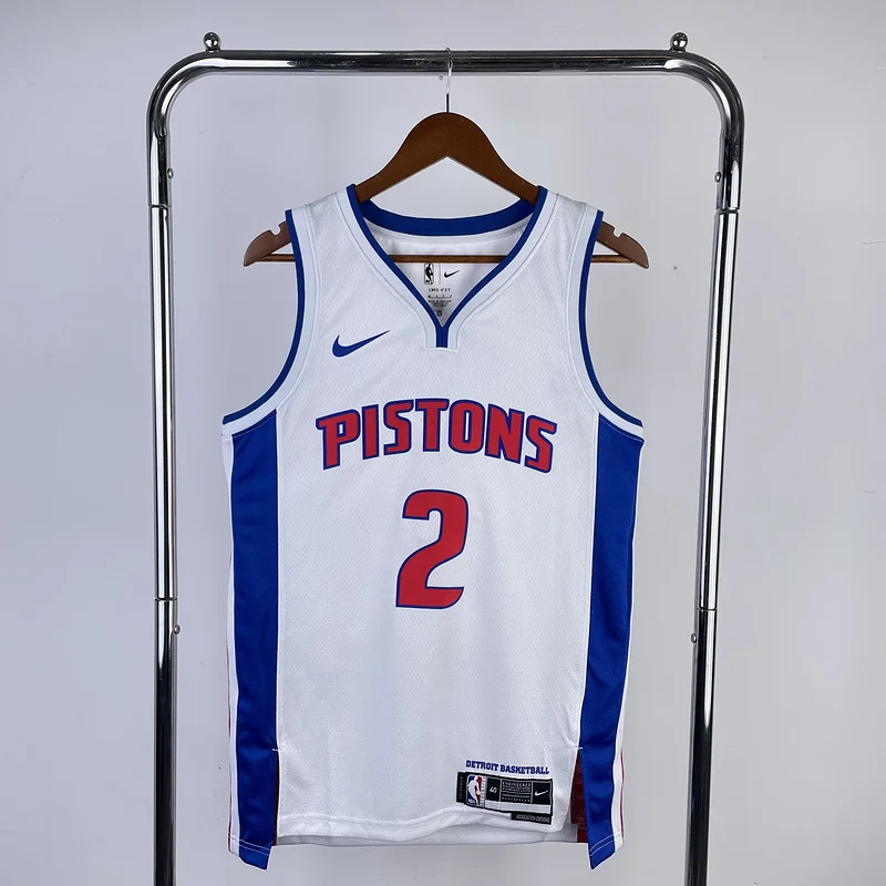 2023 Detroit Pistons Basketball Jersey White #2 CUNNINGHAM