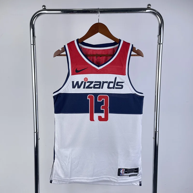 2023  Washington Wizards Basketball Jersey   Home   White #13  POOLE