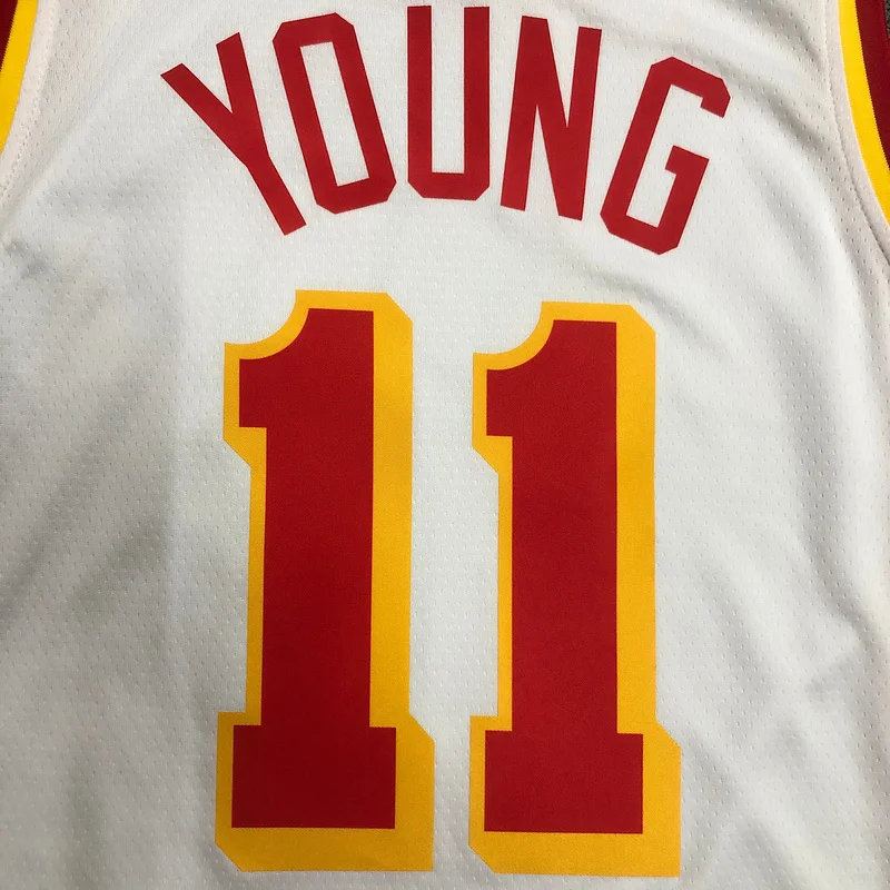 NBA Atlanta Hawks Basketball Jersey White #11 YOUNG