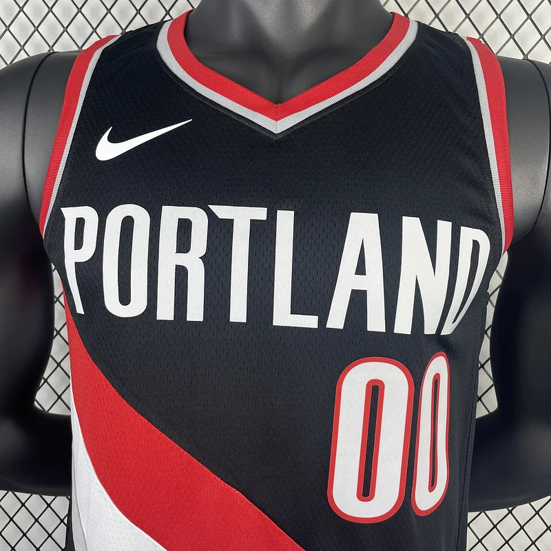 2023  Portland Trail Blazers Basketball Jersey   Black  #00   HENDERSON