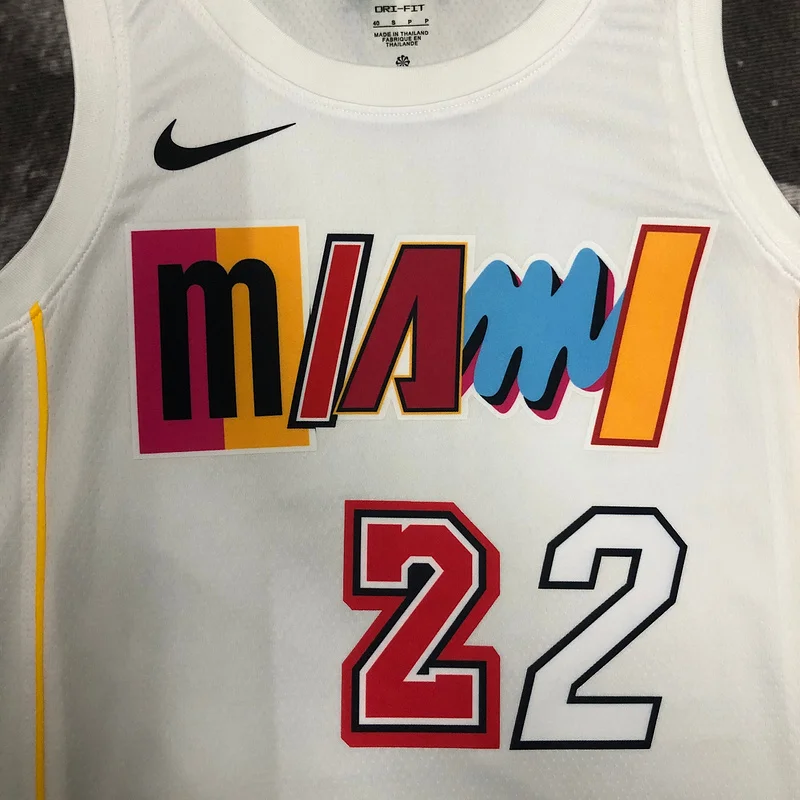 2023 SeasonNBA Miami Heat basketball jersey city version #22 BUTLER