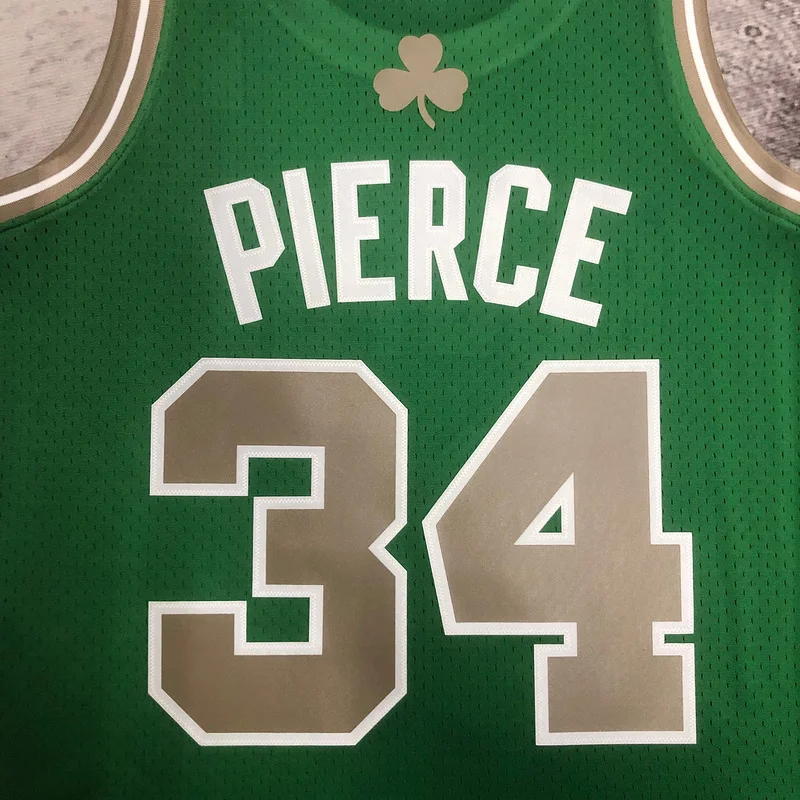 2007 2008 Season MN Hot Print Retro NBA Boston Celtics Basketball Jersey #34 PIERCE