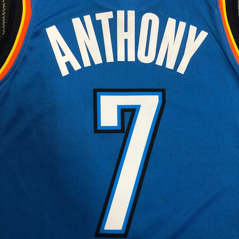 NBA Oklahoma City Thunder Basketball Jersey Blue #7 ANTHDNY