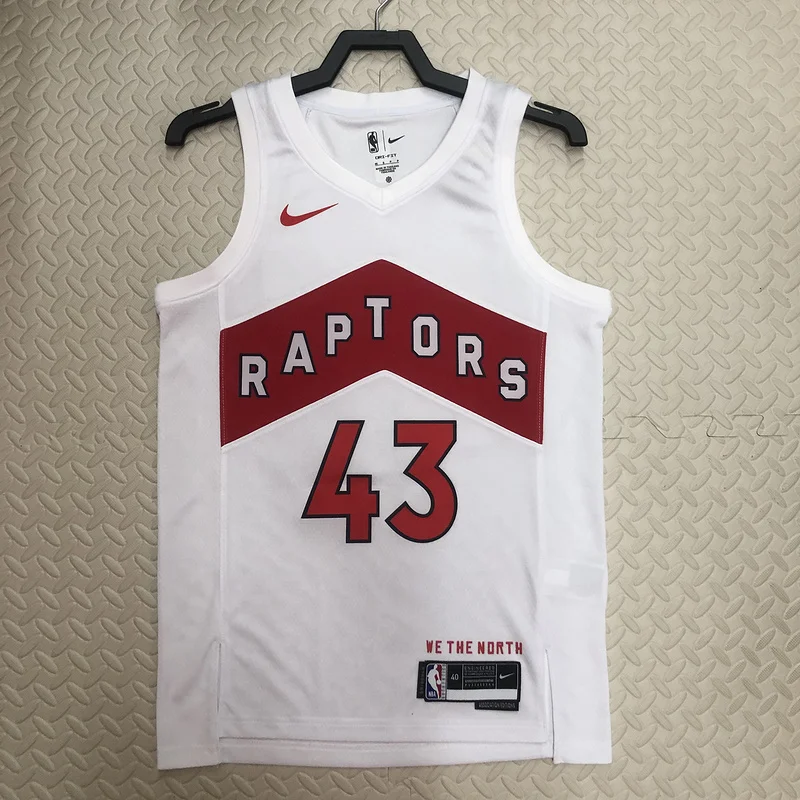 2023 NBA Toronto Raptors Basketball Jersey Home White #43 SIAKAM