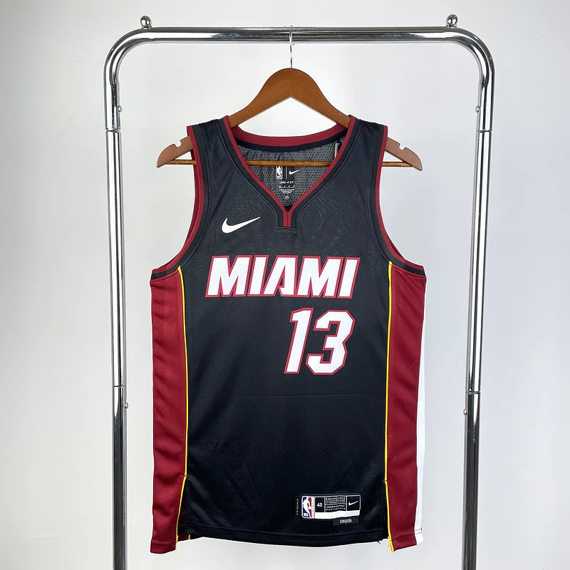 2023 Season NBA Miami Heat basketball jersey V-neck Black #13 ADEBAYO