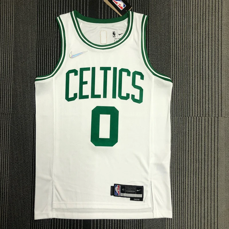 75th anniversary NBA Boston Celtics Basketball Jersey White #0 TATUM