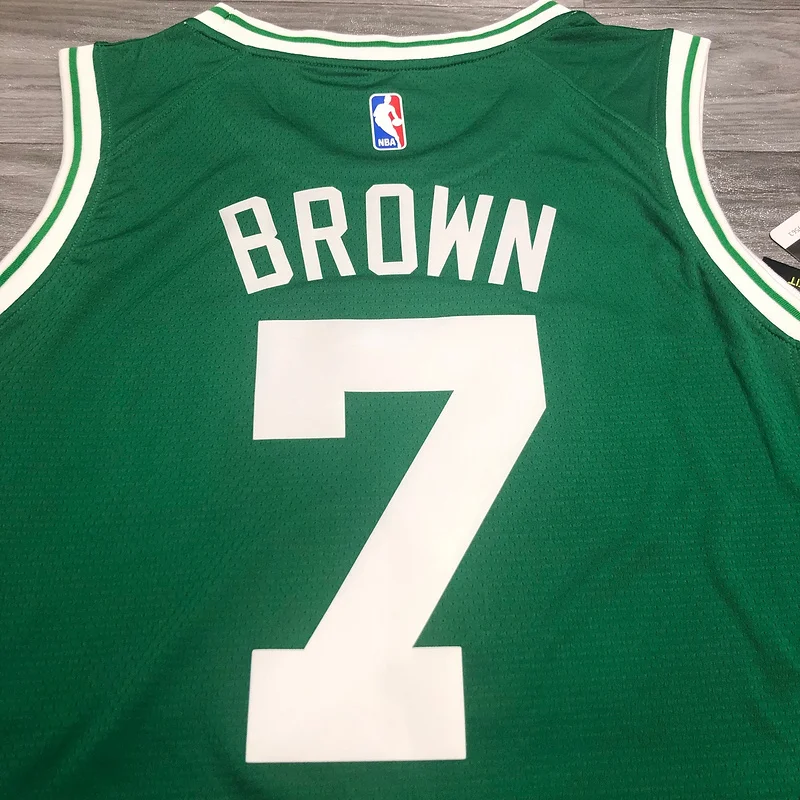 NBA Boston Celtics Basketball Jersey Retro Green #7 BROWN