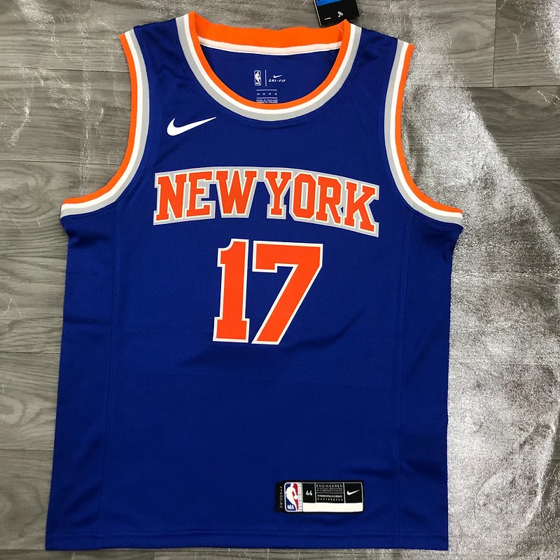 New York Knicks Basketball Jersey Blue #17 LIN