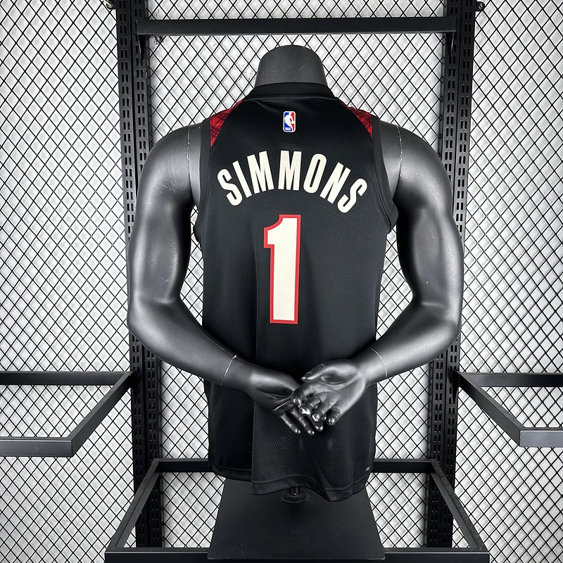 2024  Portland Trail Blazers Basketball Jersey   city version  #1  SIMMONS