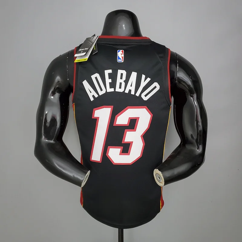 NBA Miami Heat basketball jersey V-neck Black #13 ADEBAYO