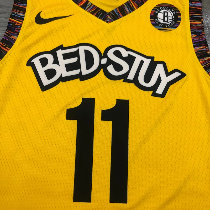 Brooklyn Nets Basketball jersey Commemorative Edition Yellow Camouflage #11 IRVING