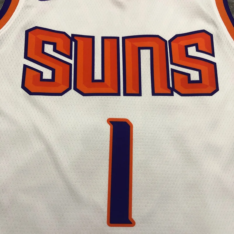 NBA Phoenix Suns Basketball jersey White #1 BOOKER