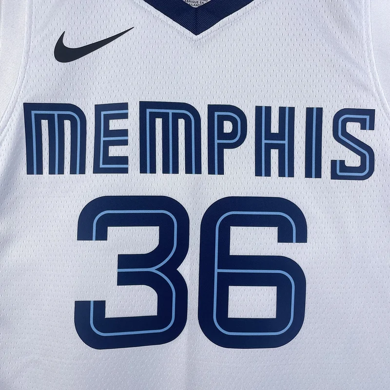 2023 Season NBA Memphis Grizzlies Basketball Jersey Home White #36 SMART