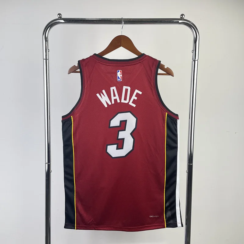 2023 Season NBA Miami Heat basketball jersey trapeze limited #3 WADE