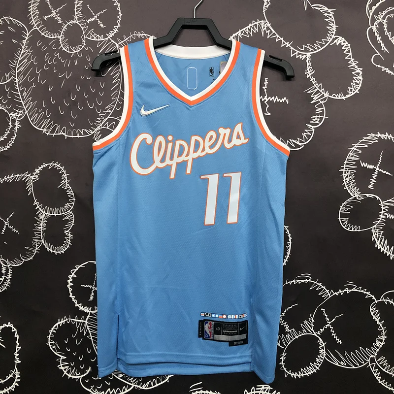 2022 Season    NBA Los Angeles Clippers Basketball jersey   city version  #11   WALL