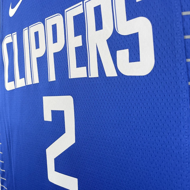 2023 Season   NBA Los Angeles Clippers Basketball jersey   Aawy   Blue  #2   LEONARD