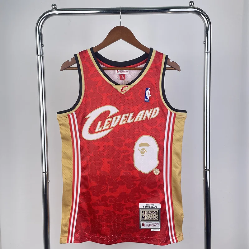 BAPE×Mitchell Ness Co-branded Cleveland Cavaliers Basketball Jersey