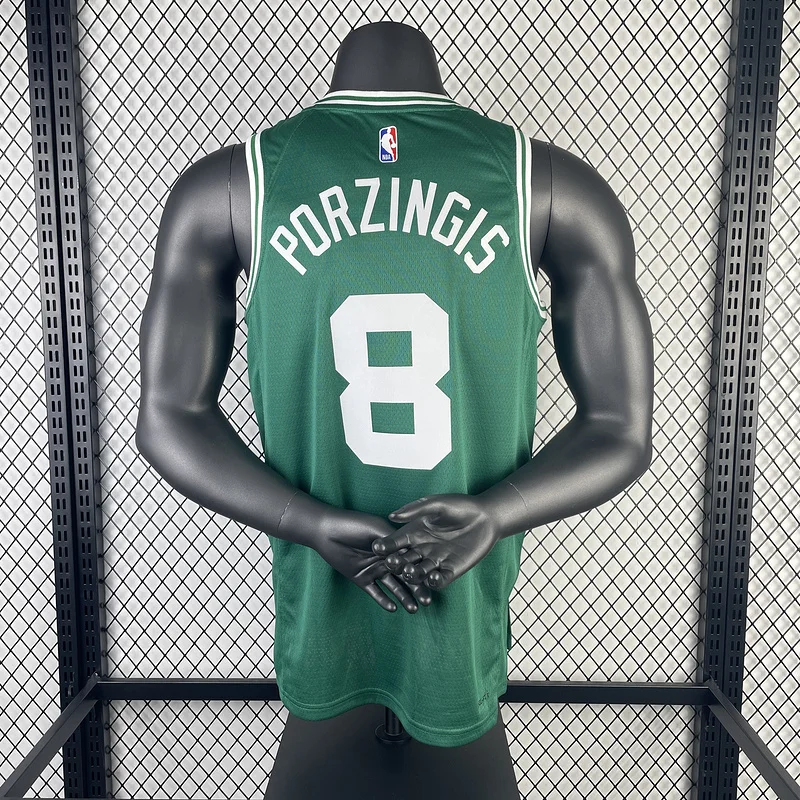 2023 Season NBA Boston Celtics Basketball Jersey Green #8 PORZINGIS